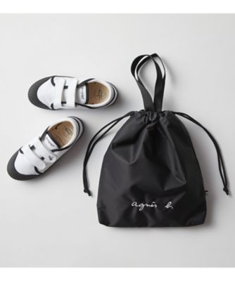＜agnes b. ENFANT (Baby&Kids)＞ＧＬ１１　Ｅ　ＢＡＧ　ロゴシューサック（ＢＡ０１ＧＬ１１０００）