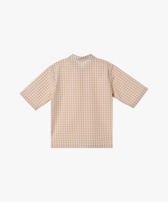 キッズ ギンガムチェック コットン 半袖 シャツ