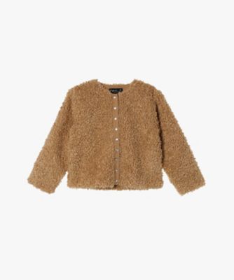 ＜agnes b. ENFANT (Baby&Kids)＞キッズ　ファー　長袖　カーディガンプレッション　（ＤＣ３１ＵＢＲ３３００２）