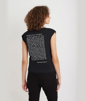 オーガニックコットン　プリント　ノースリーブ　Ｔシャツ　”Ａｐｏｃａｌｙｐｓｅ　ｓｅｌｏｎ　Ｓｔ　Ｊｅａｎ”（Ｅ９３４ＳＲ６８０００）