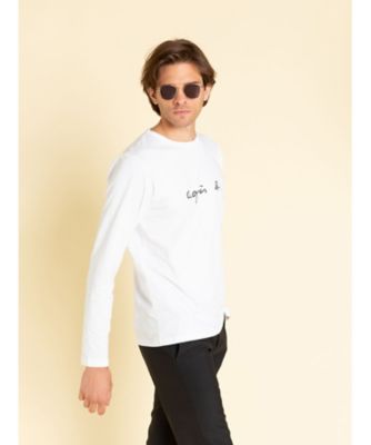 メンズ　ロゴプリント　コットン　長袖　Ｔシャツ　”Ｃｏｕｌｏｓ”（ＥＡ６４Ｓ１３７０１０）