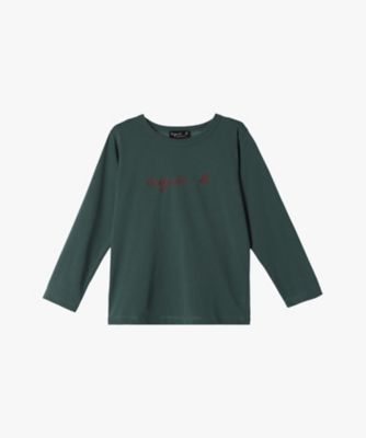 ＜agnes b. ENFANT (Baby&Kids)＞キッズ　ロゴ　コットン　長袖　Ｔシャツ　（ＥＡＳ９Ｓ１３７７０８８）