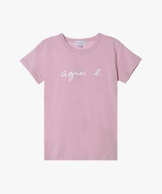 ＜agnes b. ENFANT (Baby&Kids)＞キッズ　ロゴ　ハート　プリント　コットン　半袖　Ｔシャツ　”Ｐｉｒａｔｅ”（ＥＡＴ１ＳＥＥ１４００１）