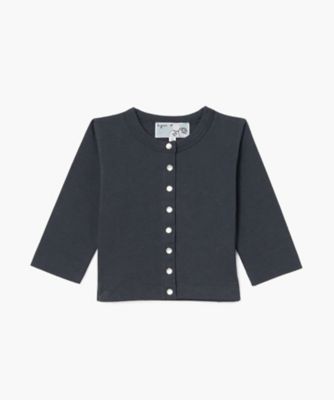 ＜三越伊勢丹/公式＞ agnes b. ENFANT(Baby & Kids)/アニエスベー アンファン J000 L CARDIGAN ベビーカーティガンプレッション 890グレー ベビー用トップス【三越伊勢丹/公式】