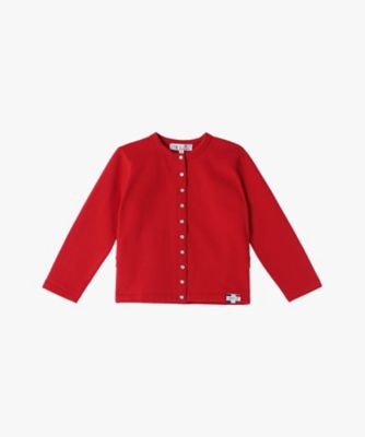 ＜三越伊勢丹/公式＞ agnes b. ENFANT(Baby & Kids)/アニエスベー アンファン M001 E CARDIGAN キッズ カーディガンプレッション ［Made in France］ 460レッド トップス【三越伊勢丹/公式】