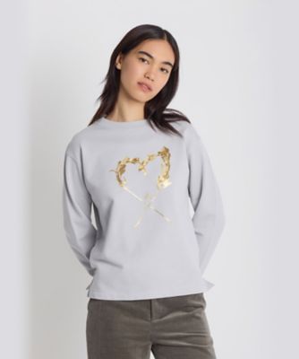 b．”ロゴ ハート 刺繍 スウェット ”Agneau