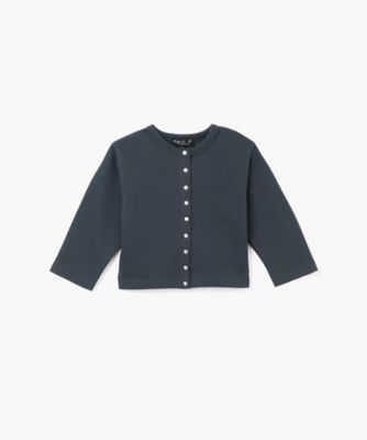  アンファン M001 E CARDIGAN キッズ カーディガンプレッション 890グレー トップス