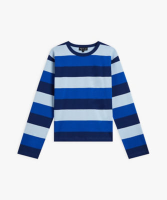【ゆったりとしたシルエットが特徴】アニエスベー Tシャツ ロゴ コットン 五分袖 Tシャツ 