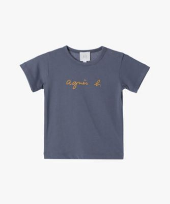 ＜agnes b. ENFANT (Baby&Kids)＞ベビー　ロゴ　コットン　半袖　Ｔシャツ　（ＥＢＣ３Ｓ１３７８０６２）