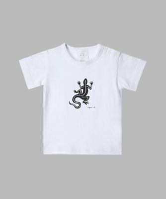 ＜agnes b. ENFANT (Baby&Kids)＞ベビー　アイコニック　コットン　半袖　Ｔシャツ　”Ｌｅｚａｒｄ”（ＥＢＣ３ＳＦ６４０１０）