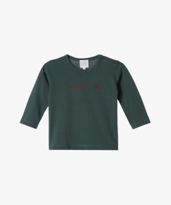 ＜agnes b. ENFANT (Baby&Kids)＞ベビー　ロゴ　コットン　長袖　Ｔシャツ　（ＥＢＣ４Ｓ１３７７０８８）