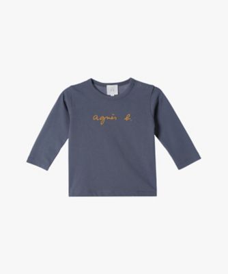 Agnes b（アニエスベー）長袖TシャツコットンTシャツ 3色 ベビー ロゴ コットン 長袖 Tシャツ