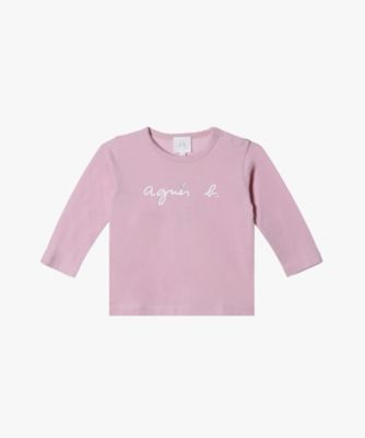 ＜agnes b. ENFANT (Baby&Kids)＞ベビー　ロゴ　コットン　長袖　Ｔシャツ　（ＥＢＣ４ＳＥＥ１４００１）