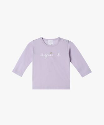 ＜agnes b. ENFANT (Baby&Kids)＞ベビー　ロゴ　コットン　長袖　Ｔシャツ　（ＥＢＣ４ＳＥＥ１５２２）
