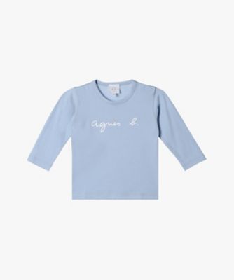 ＜agnes b. ENFANT (Baby&Kids)＞ベビー　ロゴ　コットン　長袖　Ｔシャツ　（ＥＢＣ４ＳＥＥ１６７７）