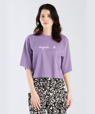 ロゴ コットン 五分袖 Tシャツ ”Yoko
