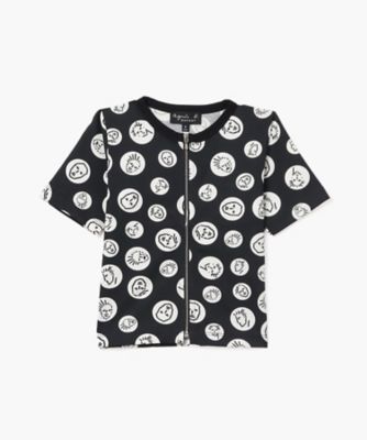 ＜agnes b. ENFANT (Baby&Kids)＞ＪＩＣ０　Ｅ　ＴＳ　キッズ　ＶＩＳＡＧＥ　ジップＴシャツ（ＥＢＲ８ＪＩＣ００００）