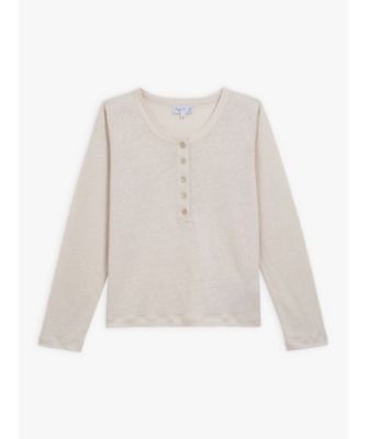 ＜agnes b. (Women)＞ＪＤＪ６　ＴＳ　ヘンリーネックＴシャツ（ＥＢＳ８ＪＤＪ６３１１４）