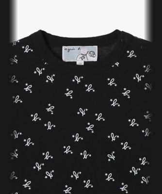 ベビー　総柄プリント　オーガニックコットン　長袖Ｔシャツ（ＥＢＸ６ＪＪＯ３０００）