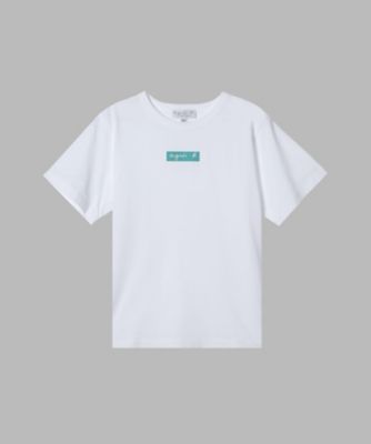 ＜agnes b. ENFANT (Baby&Kids)＞キッズ　ボックスロゴ　プリント　コットン　半袖　Ｔシャツ　”Ｄｏｍｉ”（ＥＢＸ７ＳＥＱ８０１０）