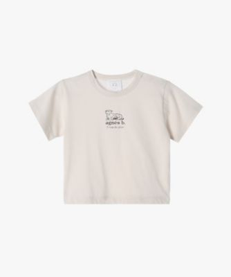 ＜agnes b. ENFANT (Baby&Kids)＞ベビー　ロゴ　コットン　半袖　Ｔシャツ　Ａｇｎｅａｕ（ＥＢＸ８ＳＤＥ７３１１４）