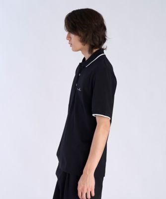 b．”ロゴ 刺繍 コットン 半袖 ポロシャツ ”Brazilia