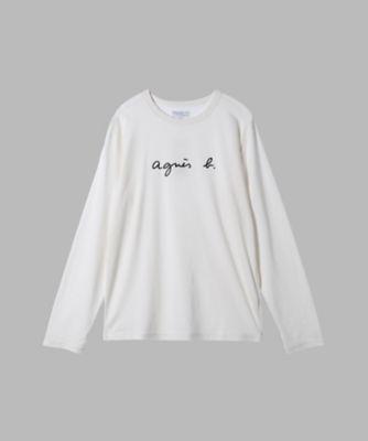 ＜agnes b. HOMME (Men)＞メンズ　ロゴ　プリント　長袖　Ｔシャツ　”Ｎｅｗ　Ｃｏｕｌｏｓ”（ＥＣＩ２Ｓ１３７０２１）