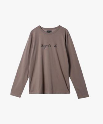 ＜agnes b. HOMME (Men)＞メンズ　ロゴ　プリント　長袖　Ｔシャツ　”Ｎｅｗ　Ｃｏｕｌｏｓ”（ＥＣＩ２Ｓ１３７３００４）