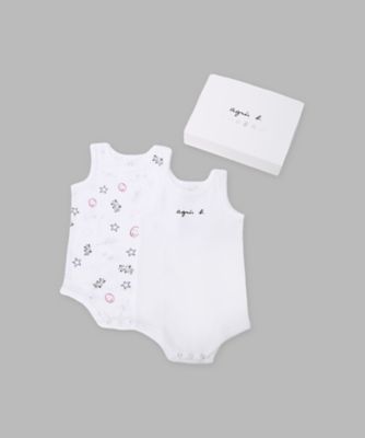 agnes b. ENFANT (Baby&Kids)/アニエスベー　アンファン ベビー コットン ノースリーブボディ 2枚組(ECY2JJO2010)