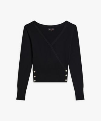 ＜agnes b. (Women)＞Ｊ１５５　ＣＡＣＨＥ－ＣＯＥＵＲ　カシュクールトップス（ＥＣＹ８Ｊ１５５０００）