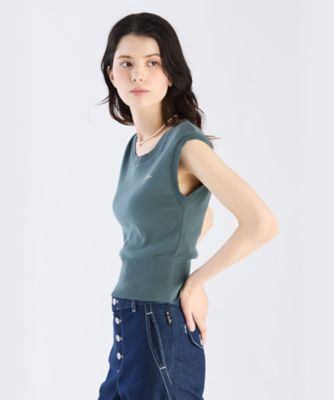 アニエス・ベー　リネンべスト36 美品 アニエスベー agnes b. リネンタックスカート ライトグレー36