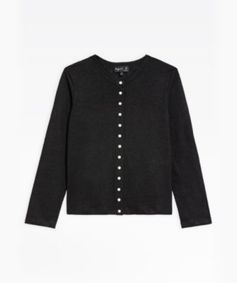 ＜agnes b. (Women)＞ＪＤＪ６　ＣＡＲＤＩＧＡＮ　リネンカーディガンプレッション（ＥＤ１７ＪＤＪ６０００）
