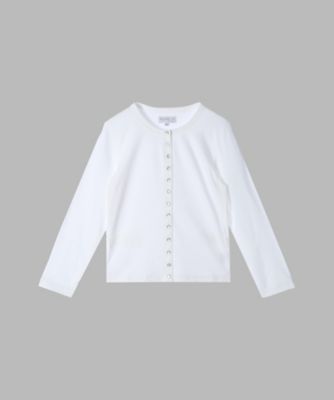 オーガニックコットン　長袖　カーディガンプレッション　”Ｌｅ　Ｐｅｔｉｔ”（ＥＤ１７ＪＩＢ３０１０）