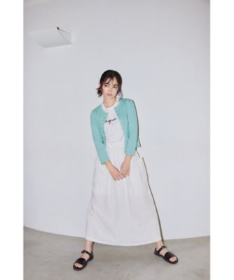 ＜agnes b. (Women)＞オーガニックコットン　長袖　カーディガンプレッション　”Ｌｅ　Ｐｅｔｉｔ”（ＥＤ１７ＪＩＢ３７８７）