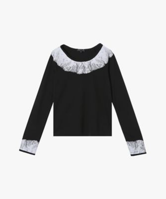 ＜agnes b. (Women)＞チュールプリント　ラグラン　長袖　Ｔシャツ　”Ｄｅｌｐｈｅ”（ＥＤＪ０ＳＦＨ４０００）