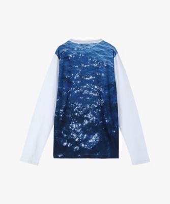 メンズ フォトプリント コットン 長袖 Tシャツ ”Antibes