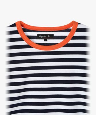 メンズ　細ボーダー　コットン　長袖　Ｔシャツ　”Ｃｏｕｌｏｓ”（ＥＲ６９Ｊ００８３０４３）