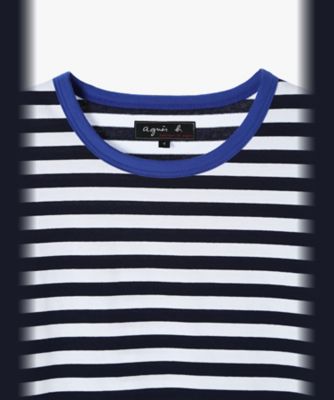 メンズ　細ボーダー　コットン　長袖　Ｔシャツ　”Ｃｏｕｌｏｓ”（ＥＲ６９Ｊ００８６０７５）