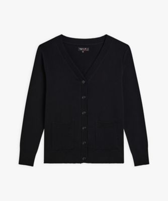 A VONTADE ボアカーディガン ブラック 日本製 M A VONTADE (ア ボンタージ) 50s Award Cardigan / 50s アワード