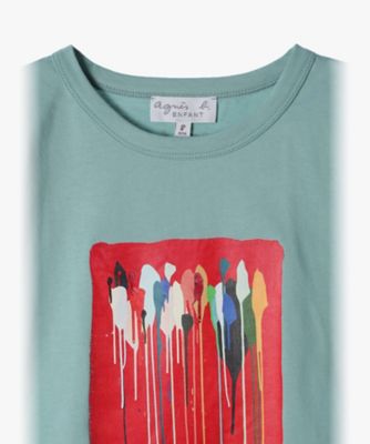 キッズ　オーガニックコットン　プリント　半袖　アーティスト　Ｔシャツ　”Ｍａｍｂｏ”（ＥＹ０４ＳＦＡ９７８７）