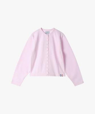 コットンニット 半袖 Vネック カーディガンプレッション ”Nora