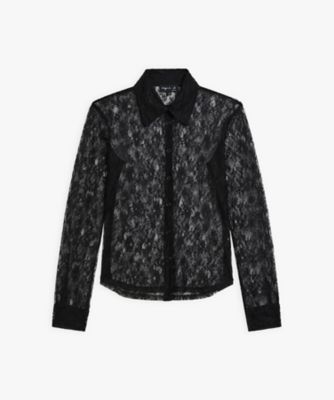 ＜agnes b. (Women)＞レース　長袖　ブラウス　”Ｂｏｙｓ　Ｂｏｙｓ”（ＦＳ２１ＪＲ５３０００）