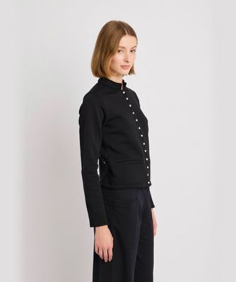 【フランス製 美品】agnes b. アニエスベー　スタンドカラージャケット レザー スタンドカラー ジャケット ”Tambourin