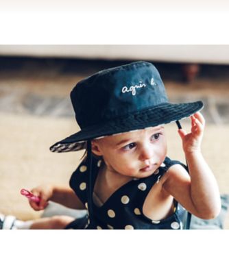 ＜agnes b. ENFANT (Baby&Kids)＞ＡＣ０６　Ｌ　ＢＯＢ　ベビー　リバーシブルハット（ＨＡ０３ＡＣ０６０００）