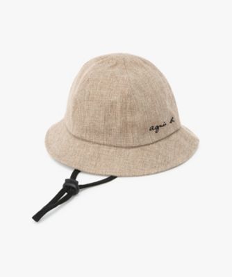 ベビー ロゴ 刺繍 ジュート風 ハット ”Bob