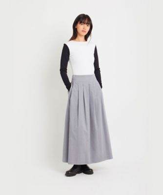 【白×スリット入りスカート】アニエス・ベー（agnès b） プリーツスカート（K452UR598013） | agnes b