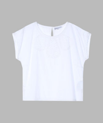 ＜agnes b. (Women)＞ＡＭ５６　ＨＡＵＴ　ノーカラーブラウス（Ｌ８７１ＡＭ５６０１０）