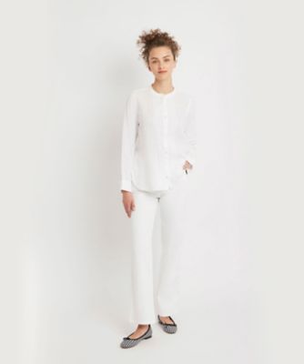 アニエスベー⭐︎ agnes b. 新品　コットンブラウス　丸襟　長袖シャツ　38 トップス/シャツ｜ウィメンズ｜agnès b.｜アニエスベー公式