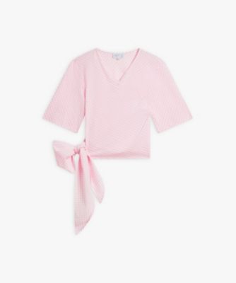 agnes b. (Women)/アニエスベー ギンガムチェック コットン 半袖 カシュクール トップス(L896CAV04040)