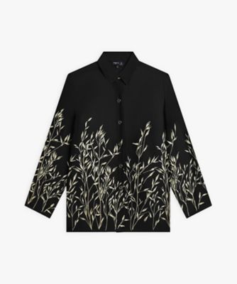 ＜agnes b. (Women)＞プリント　長袖　ブラウス（Ｌ８９９ＩＤＵ３０００）